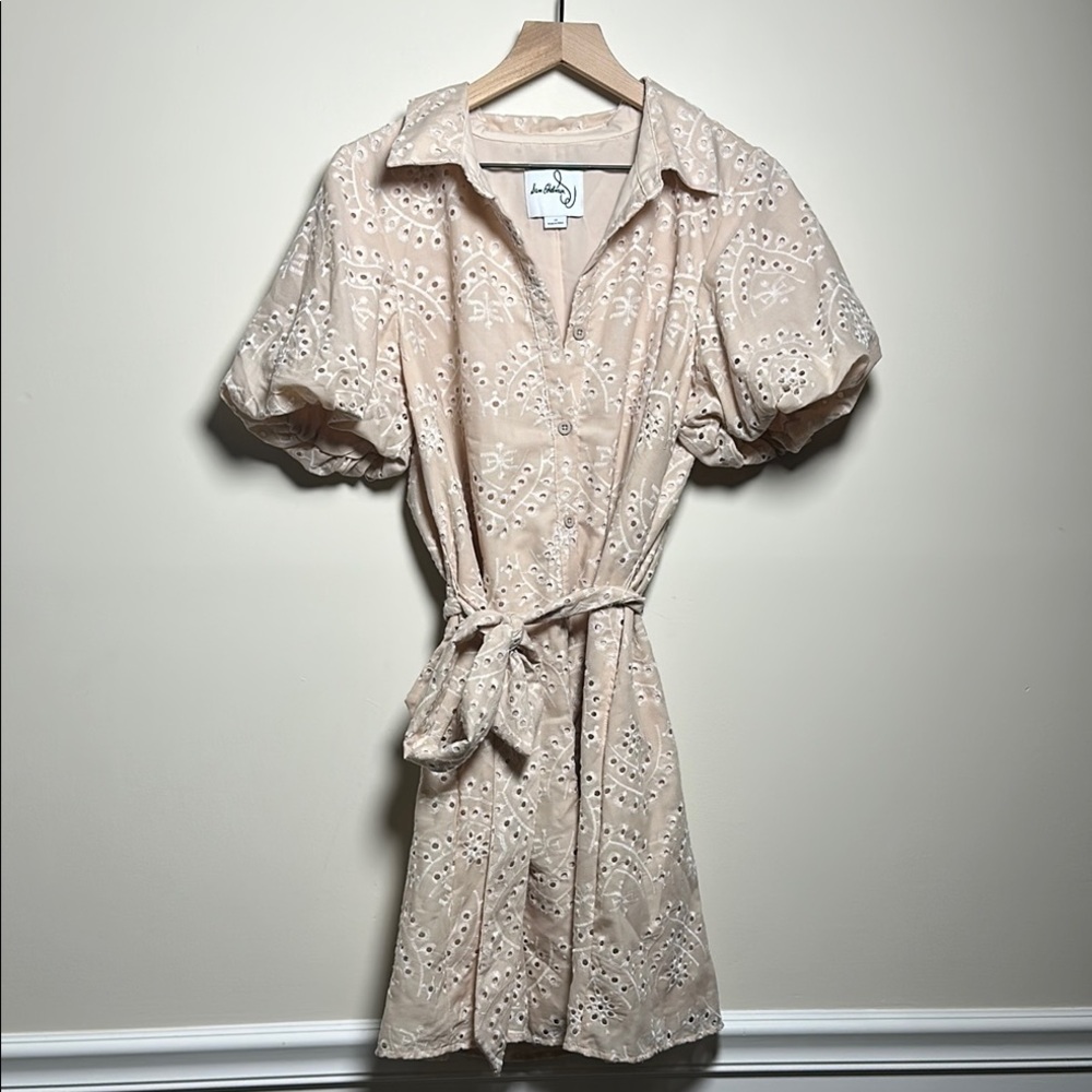 Sam Edelman Schiffli Mini Shirtdress Size 12